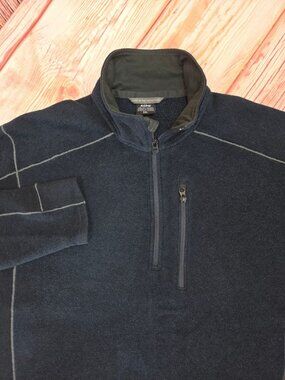 Kühl Mens Navy Blue Fleece Quarter-Zip Sweater XXL